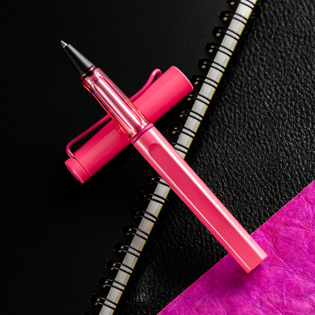 Lamy Safari Rollerball Pen - Neon Pink (Special Edition) - Pen Boutique Ltd
