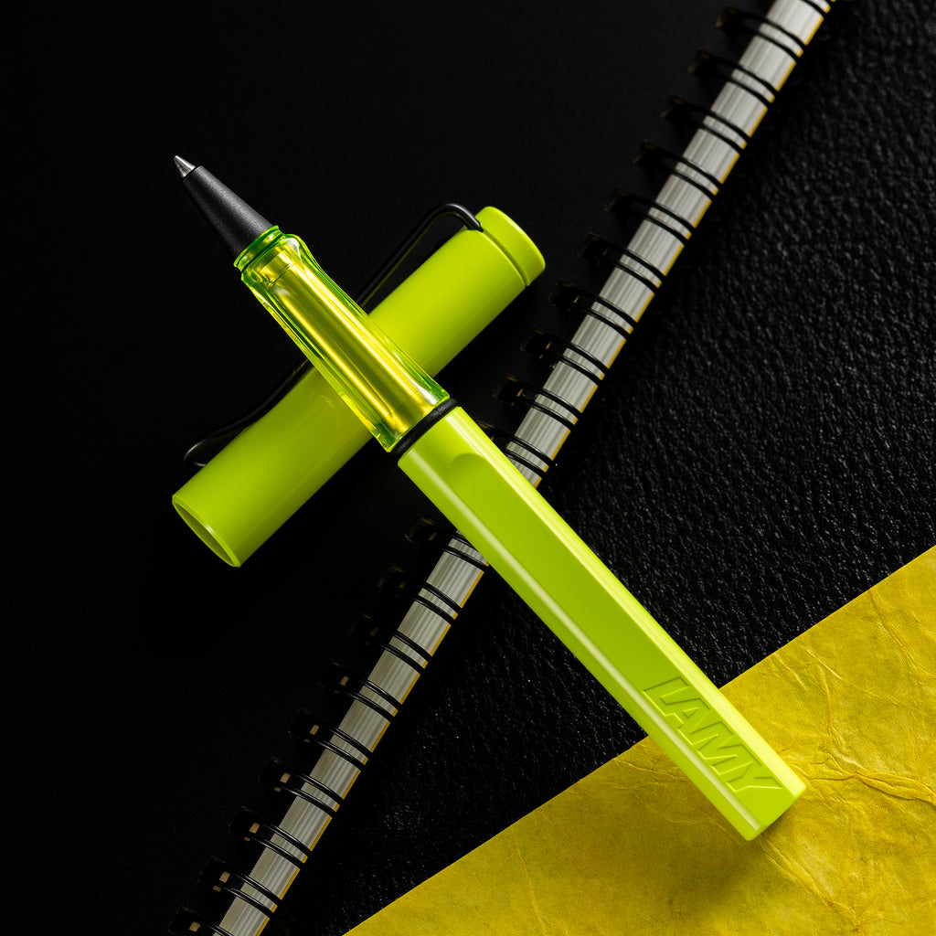 Lamy Safari Rollerball Pen - Neon Yellow (Special Edition) - Pen Boutique Ltd