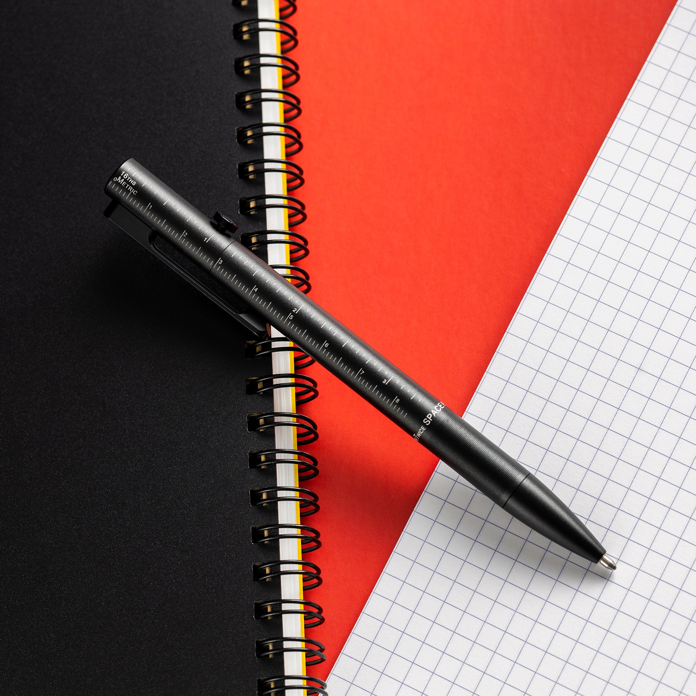 Fisher Space Pen Measure Twice™ Tactical Bolt Action Ballpoint Pen - Matte Black - Pen Boutique Ltd