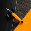 Delta DV Original Mini Rollerball Pen – Black & Orange with Palladium Trim-Pen Boutique Ltd