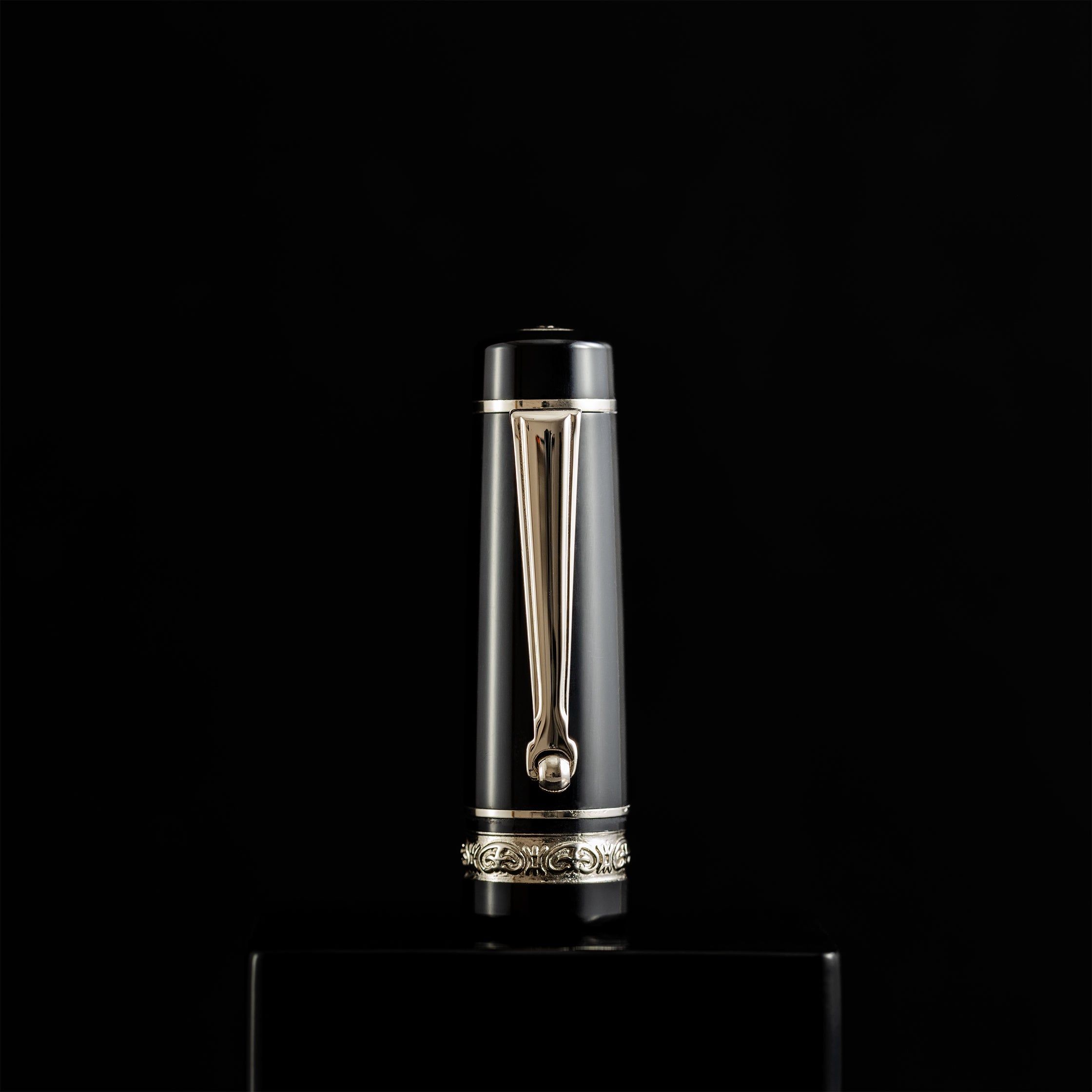 Delta DV Original Mini Rollerball Pen – Black & Orange with Palladium Trim-Pen Boutique Ltd