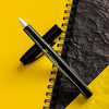 Platinum Preppy Fountain Pen - Yellow Logo (Black Edition)-Pen Boutique Ltd
