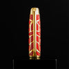 S T Dupont x Orlinski Line D Eternity Fountain Pen - Limited Edition - Red - Yellow Gold Trim (Large) - Pen Boutique Ltd