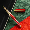 S T Dupont Line D Eternity Fountain Pen - Limited Edition - Popote Red - Yellow Gold Trim (Large) - Pen Boutique Ltd