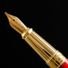 S T Dupont Line D Eternity Fountain Pen - Limited Edition - Popote Red - Yellow Gold Trim (Large) - Pen Boutique Ltd