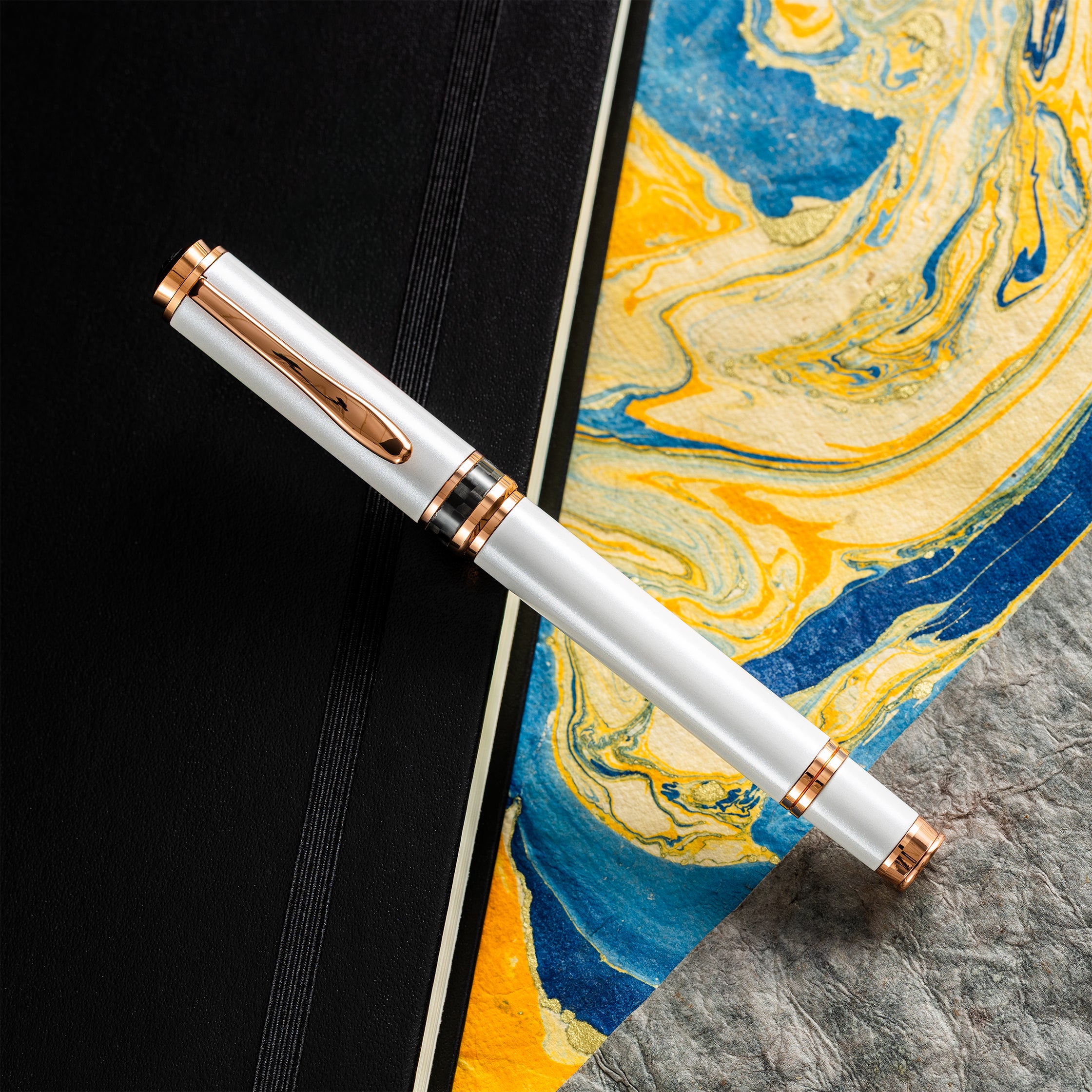 Monteverde Innova Fountain Pen - Limited Edition - Color of the Year 2026 Cloud Dancer - Rose Gold Trim + FREE 15ml Ink Bottle-Pen Boutique Ltd