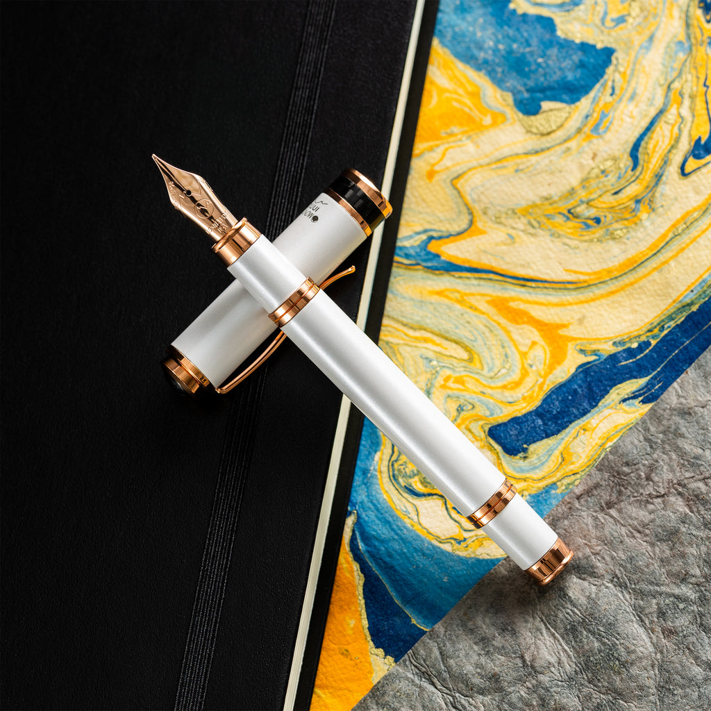 Monteverde Innova Fountain Pen - Limited Edition - Color of the Year 2026 Cloud Dancer - Rose Gold Trim + FREE 15ml Ink Bottle-Pen Boutique Ltd