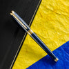 S T Dupont Line D Eternity Fountain Pen - Limited Edition - Popote Blue - Yellow Gold Trim (Large)-Pen Boutique Ltd