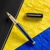 S T Dupont Line D Eternity Rollerball Pen - Limited Edition - Popote Blue - Yellow Gold Trim (Large)