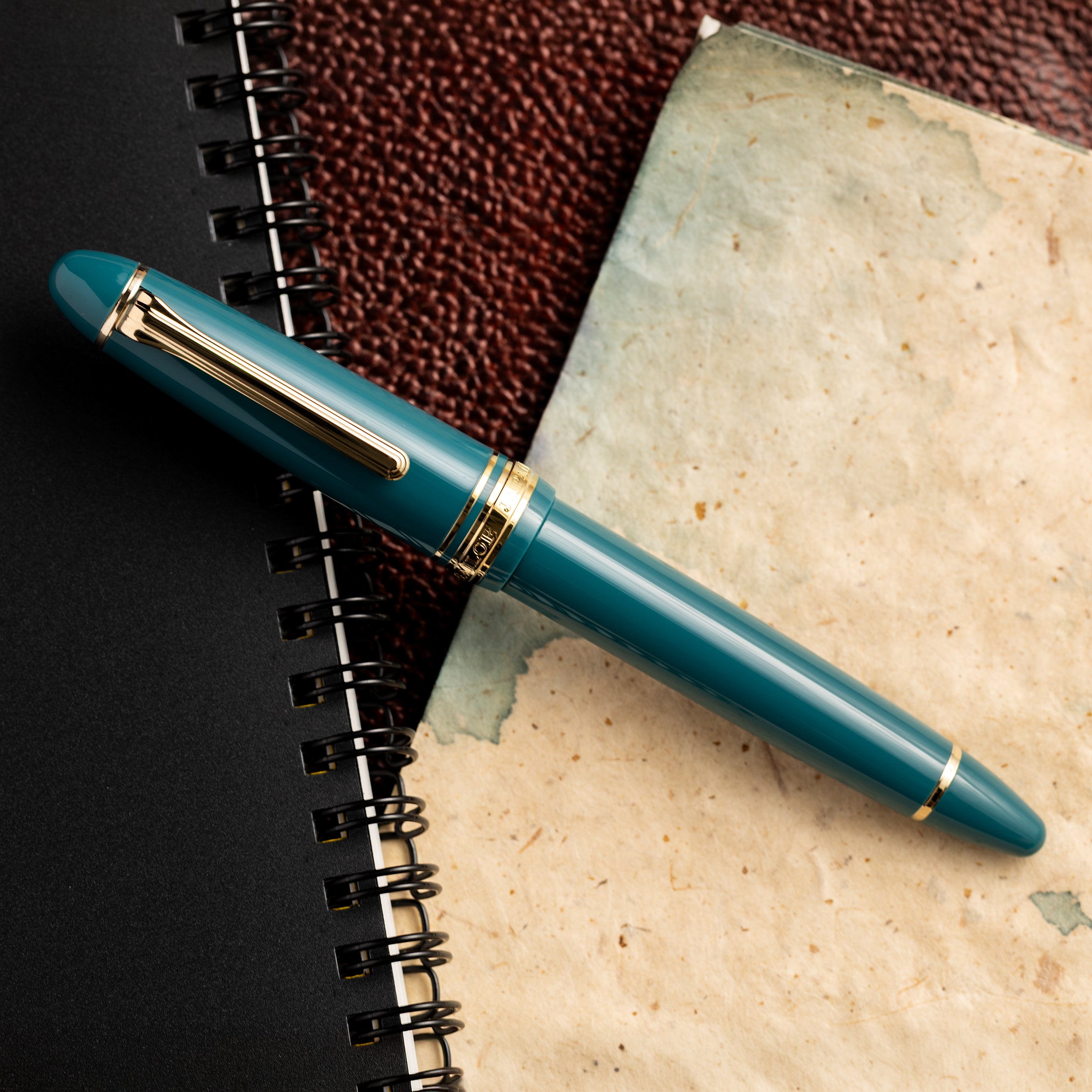 Sailor 1911L Fountain Pen - Green - 14K Gold Trim - Pen Boutique Ltd