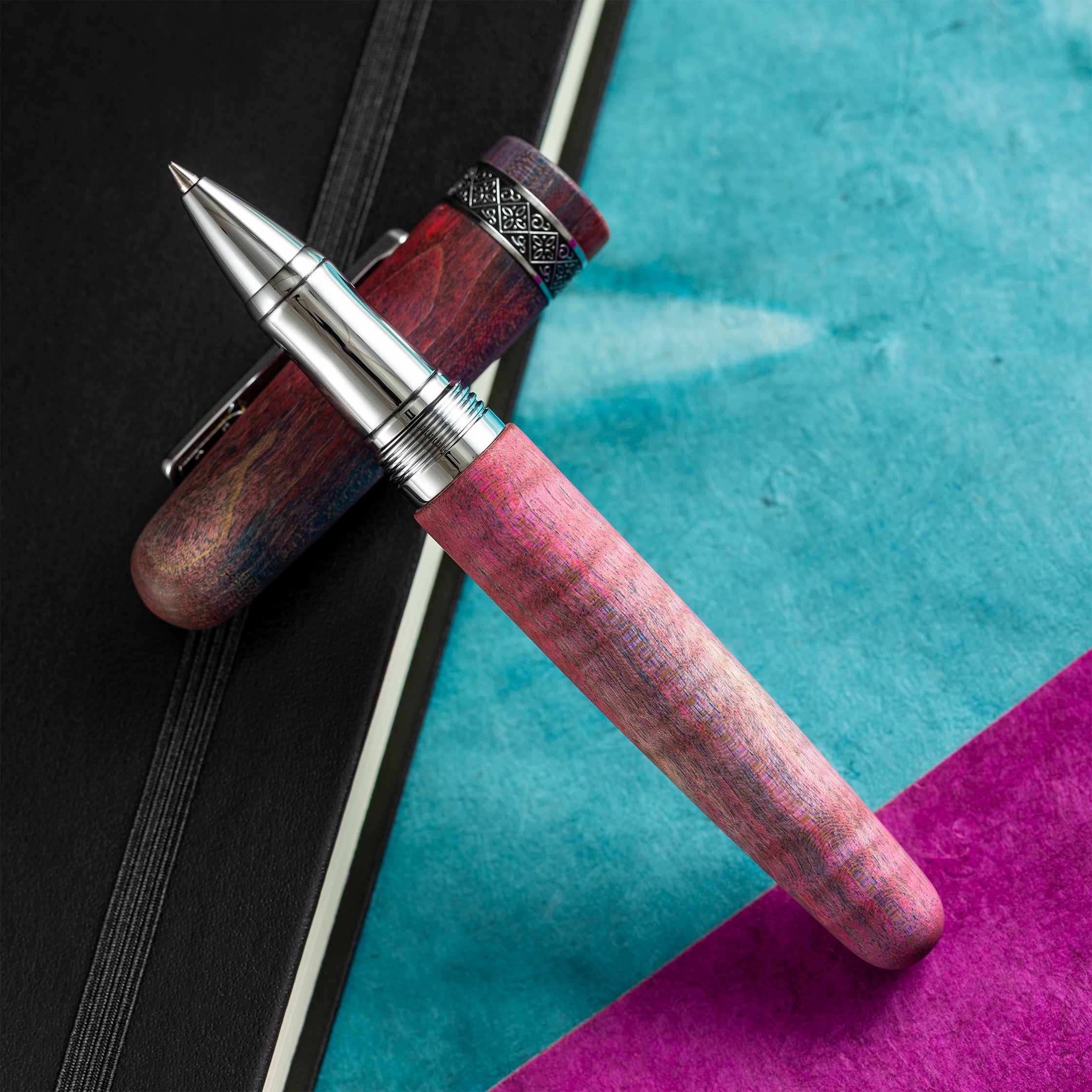 Conklin 1898 Rollerball Pen - Stabilized Wood Matte Purple (Limited Edition)-Pen Boutique Ltd