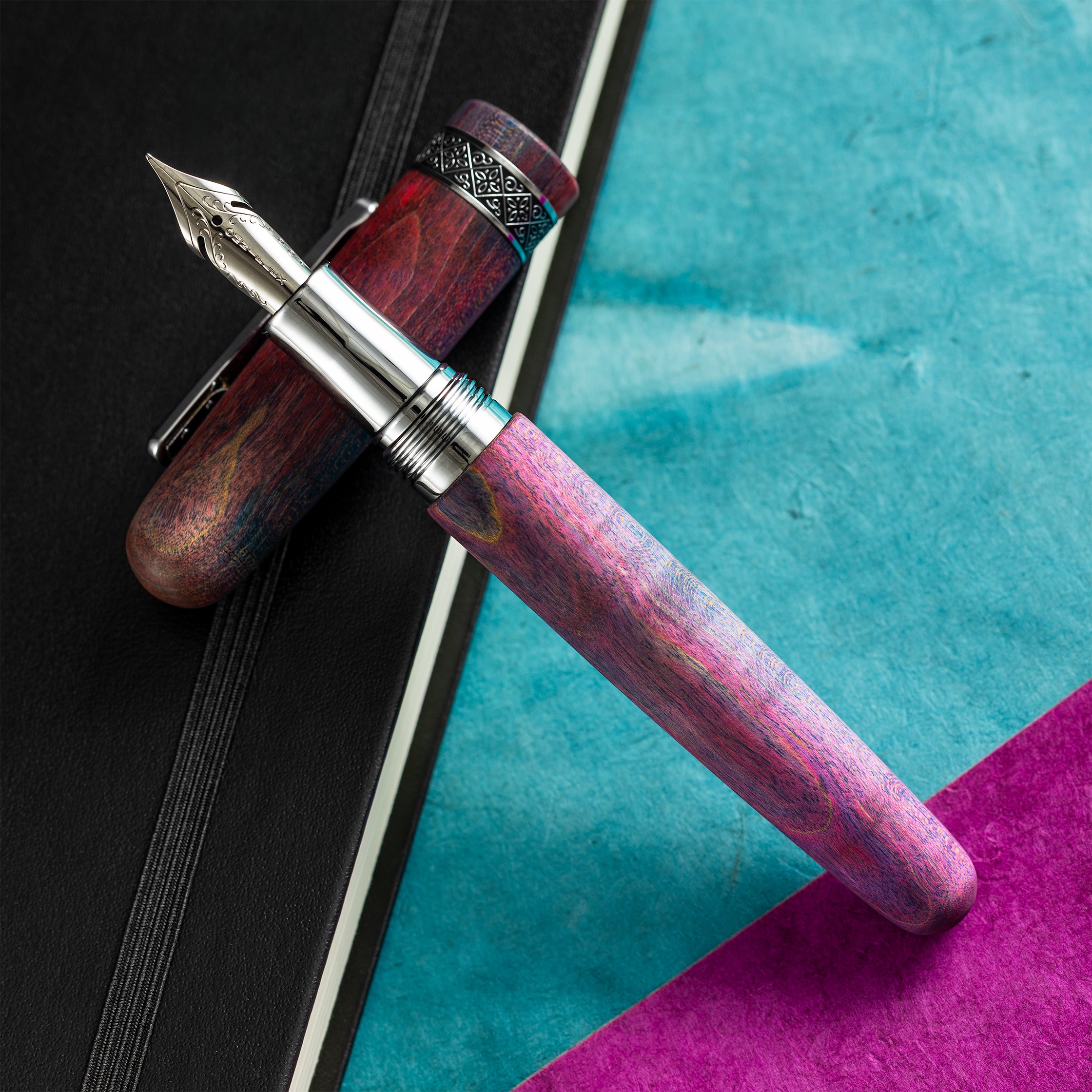 Conklin 1898 Fountain Pen - Stabilized Wood Matte Purple - Steel Nib (Limited Edition) - Pen Boutique Ltd