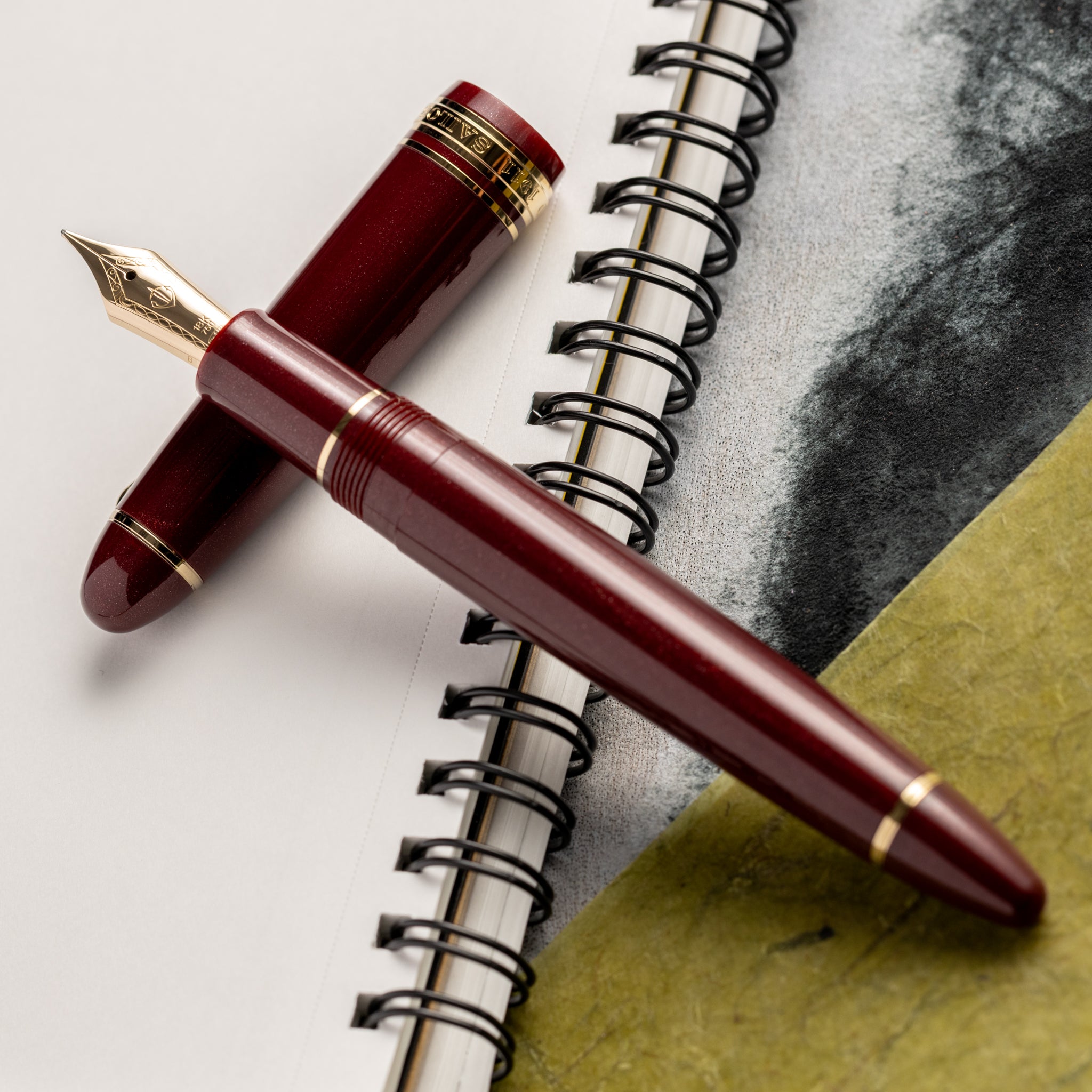 Sailor 1911L Fountain Pen - Shining Red - 18K Gold Trim - Pen Boutique Ltd