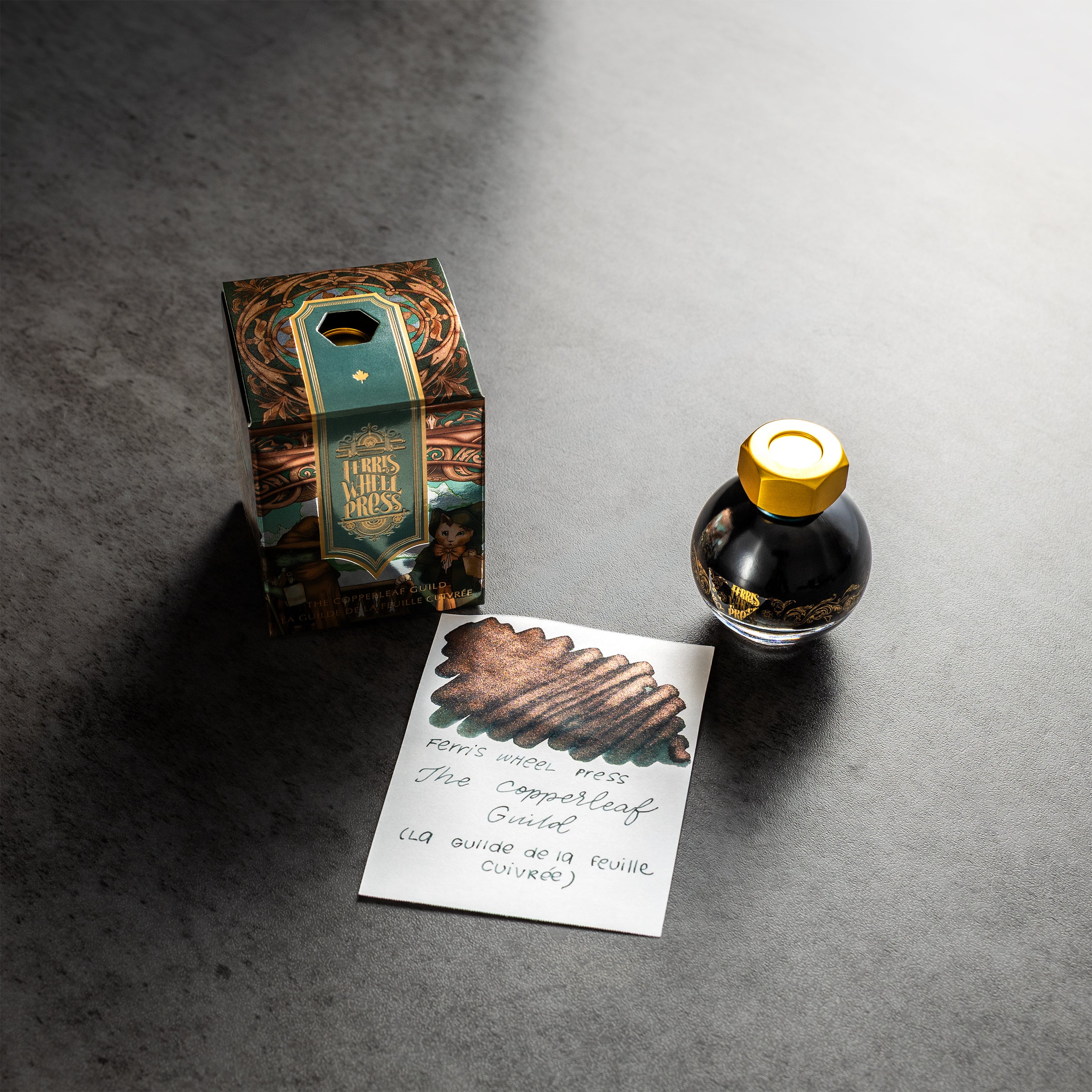 Ferris Wheel Press FerriTales The Book of Knights Ink Bottle - Copperleaf Guild - 20ml - Pen Boutique Ltd