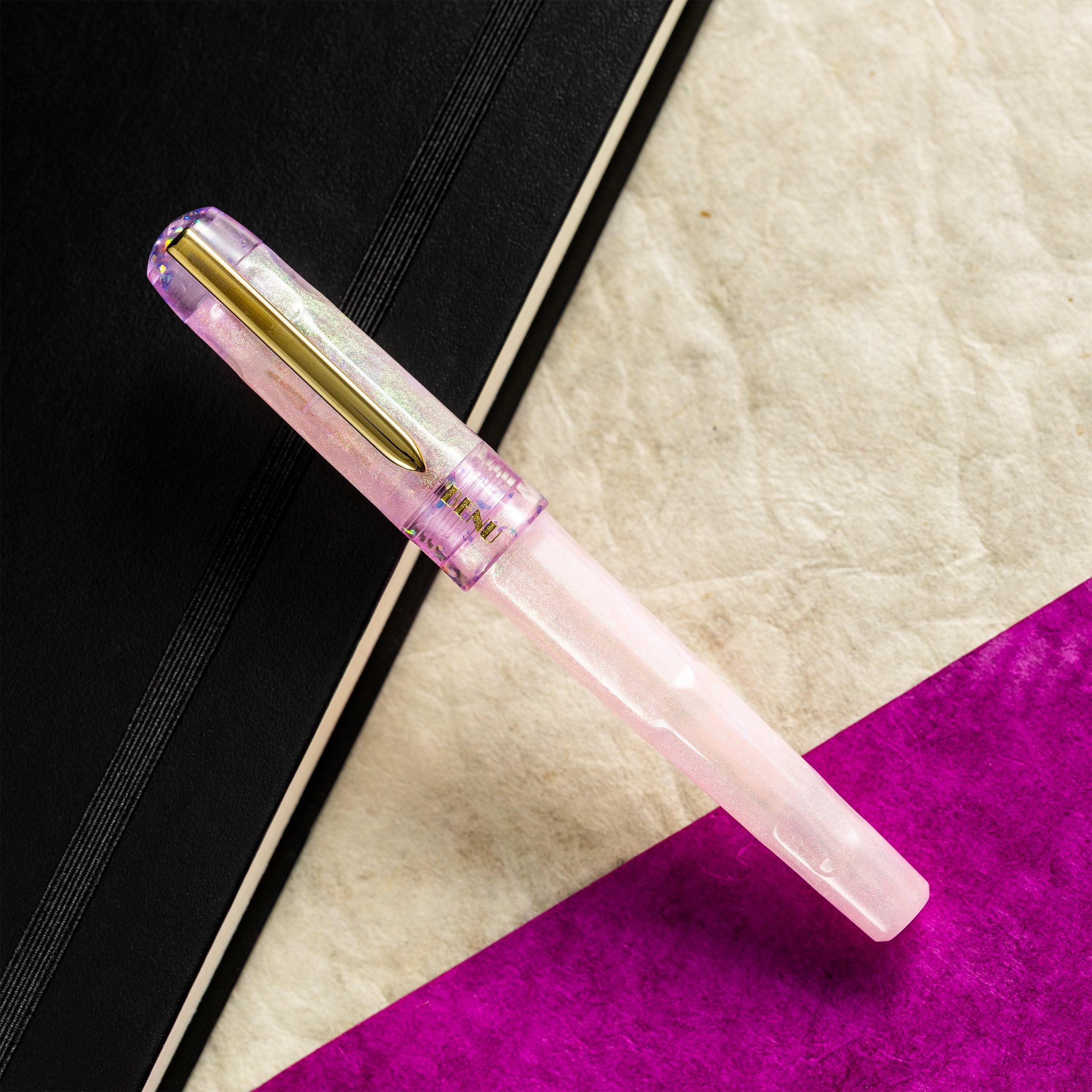 Benu Talisman Fountain Pen - Pink Opal - Pen Boutique Ltd