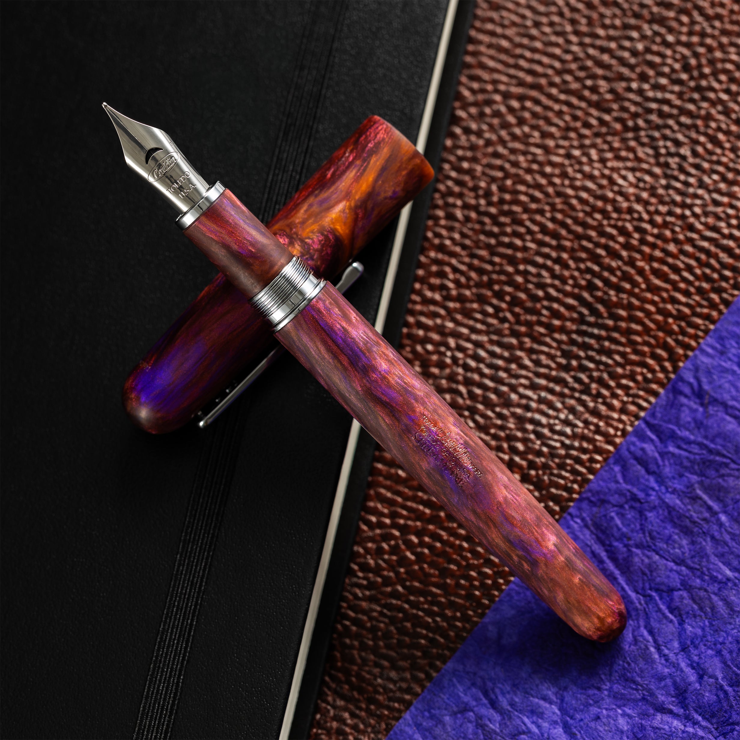 Conklin Streamline Fountain Pen - Matte Sunset Medley - Chrome Trim (Limited Edition) - Pen Boutique Ltd