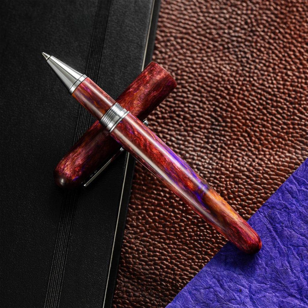 Conklin Streamline Rollerball Pen - Glossy Sunset Medley - Chrome Trim (Limited Edition) - Pen Boutique Ltd