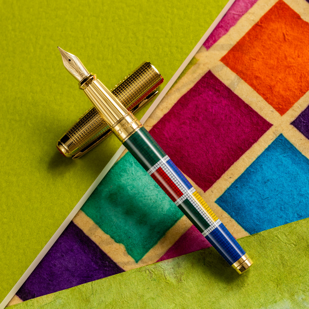 S T Dupont Line D Fountain Pen - Eternity Casablanca Multicolor (Large) - Pen Boutique Ltd