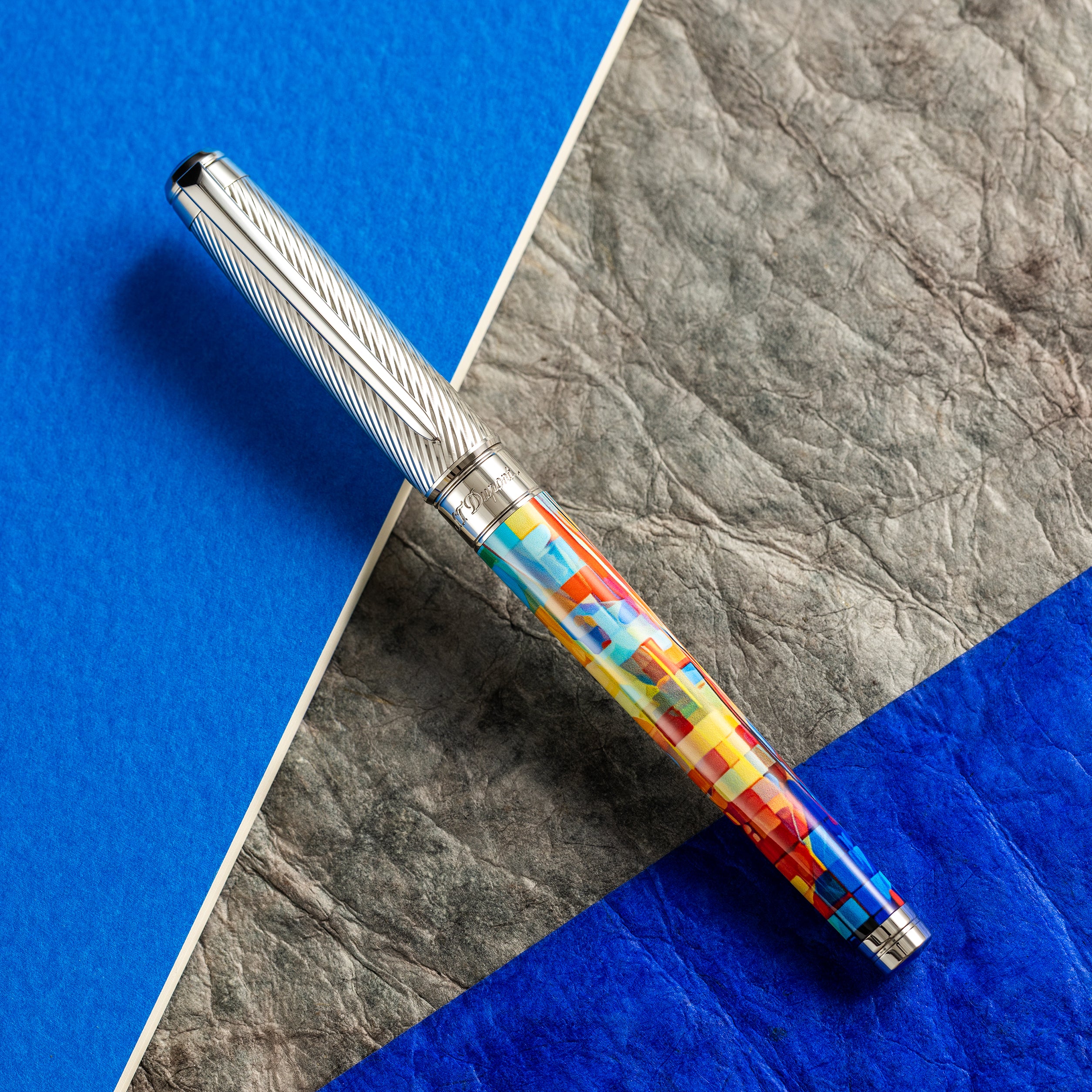S T Dupont Line D Fountain Pen - Eternity Graff'ty (Large) - Pen Boutique Ltd