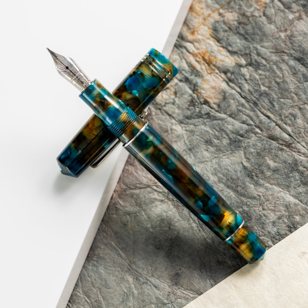Leonardo Momento Zero Fountain Pen - Pausilya - Silver Trim - Pen Boutique Ltd