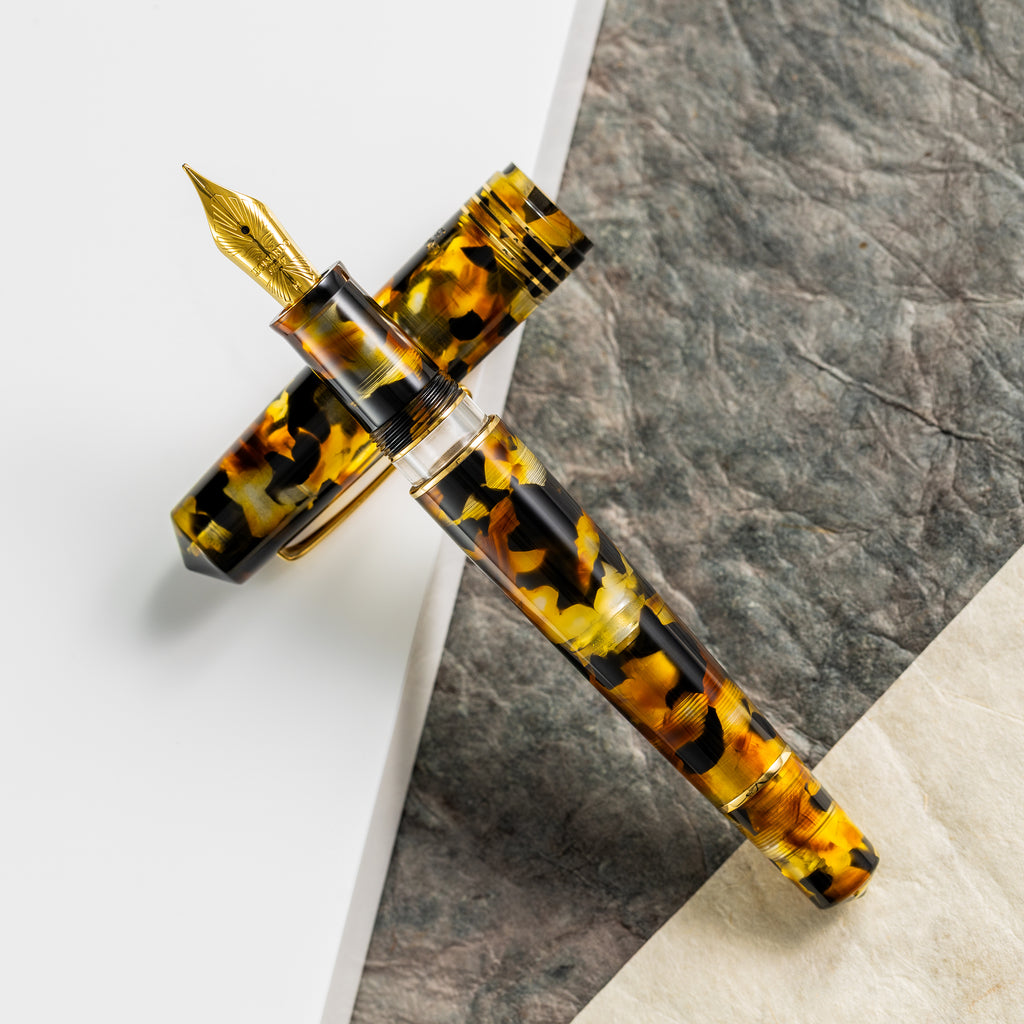 Leonardo Momento Zero Grande 2.0 Fountain Pen - Sottobosco - Gold Trim (Limited Edition) - Pen Boutique Ltd