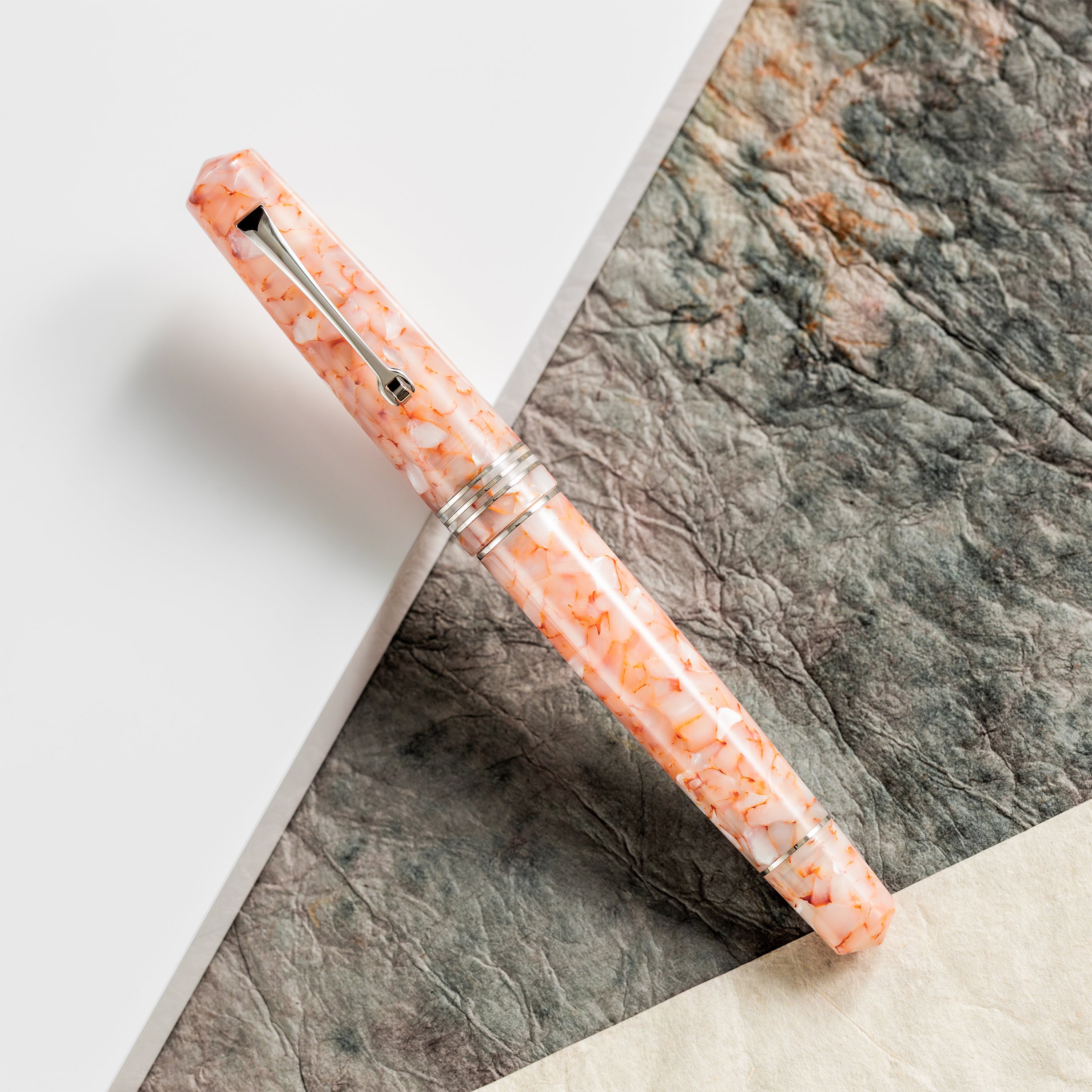 Leonardo Momento Zero Fountain Pen - Angel Skin - Silver Trim - Pen Boutique Ltd