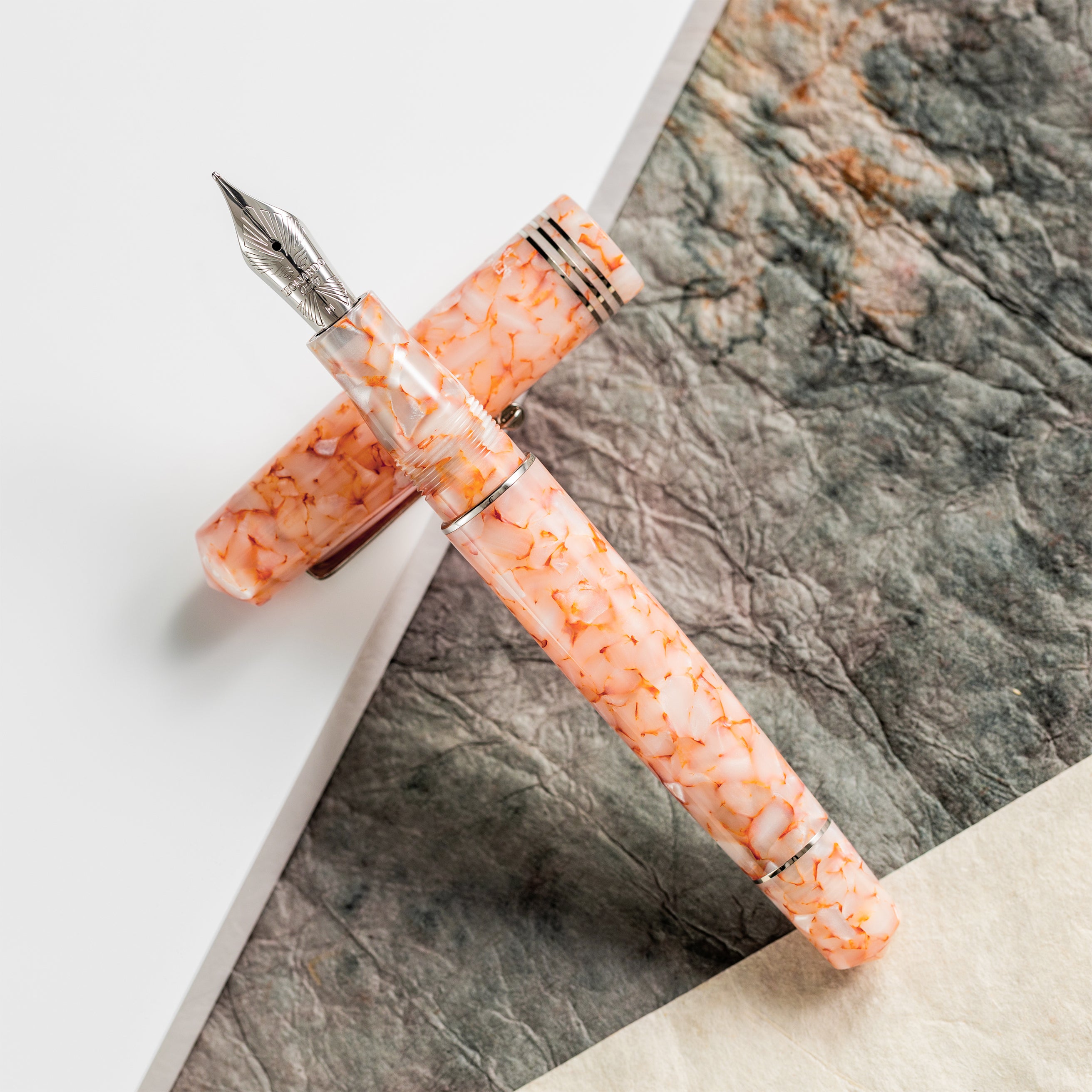 Leonardo Momento Zero Fountain Pen - Angel Skin - Silver Trim - Pen Boutique Ltd