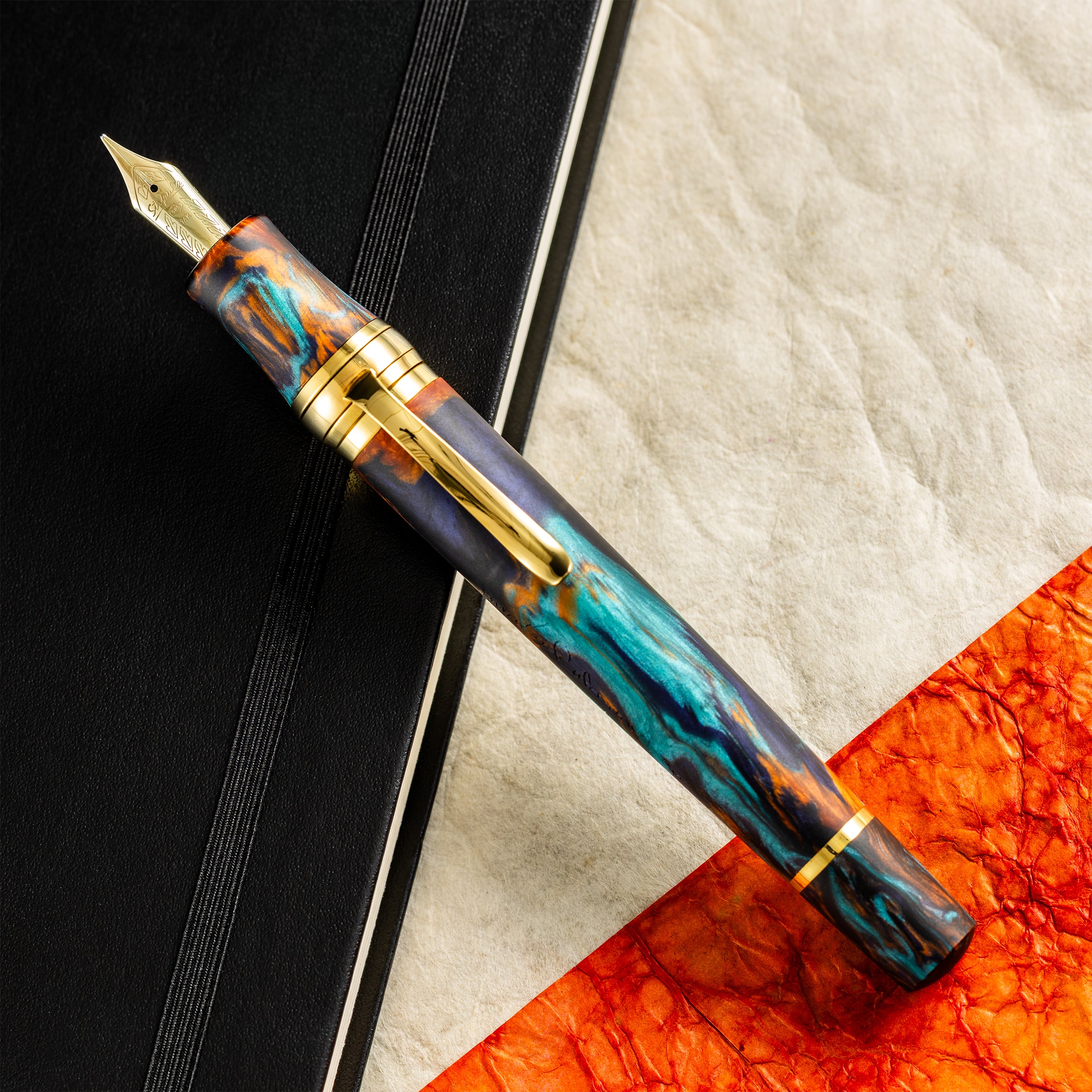 Stipula DaVinci Fountain Pen - Bohemian Twilight - 14K Gold Stiflex Point Nib (Limited Edition) - Pen Boutique Ltd