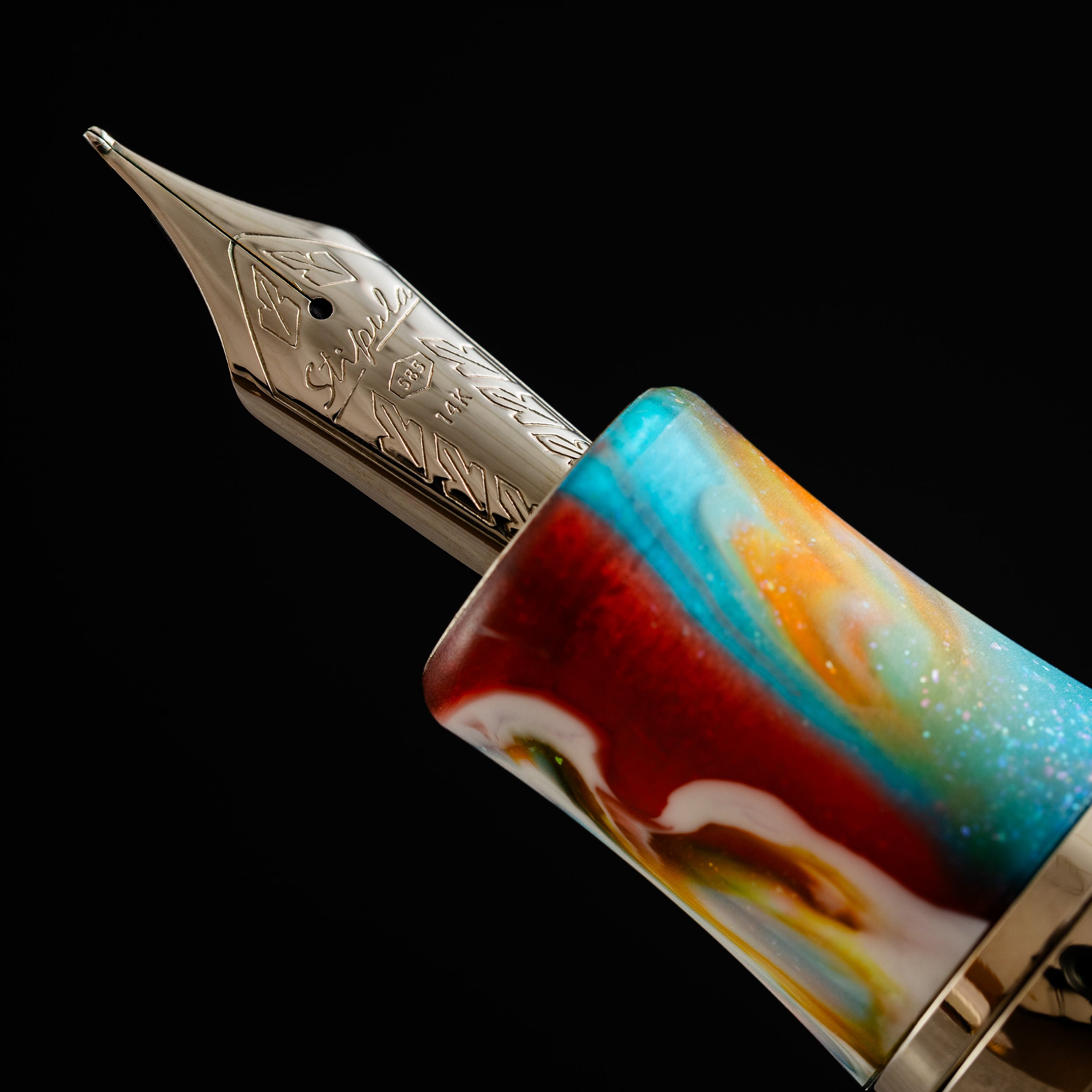 Stipula DaVinci Fountain Pen - Primary Manipulation 6.5 - 14K Gold Stiflex Point Nib (Limited Edition) - Pen Boutique Ltd