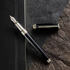 S T Dupont Line D Fountain Pen - Palladium - Black - Medium - Pen Boutique Ltd