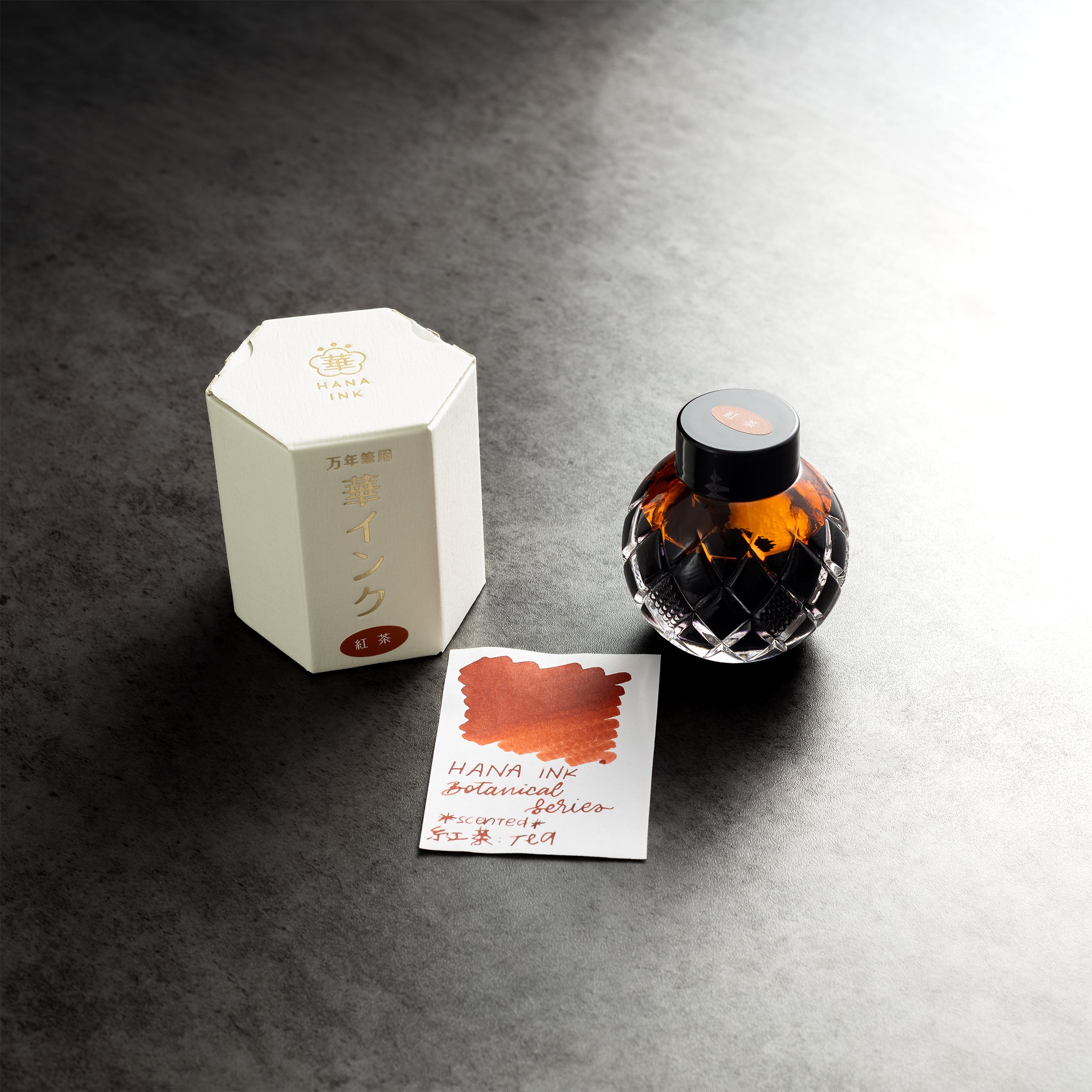 Mitasanshodo Botanical Flower Premium Ink Bottle - Tea- 55ml - Pen Boutique Ltd