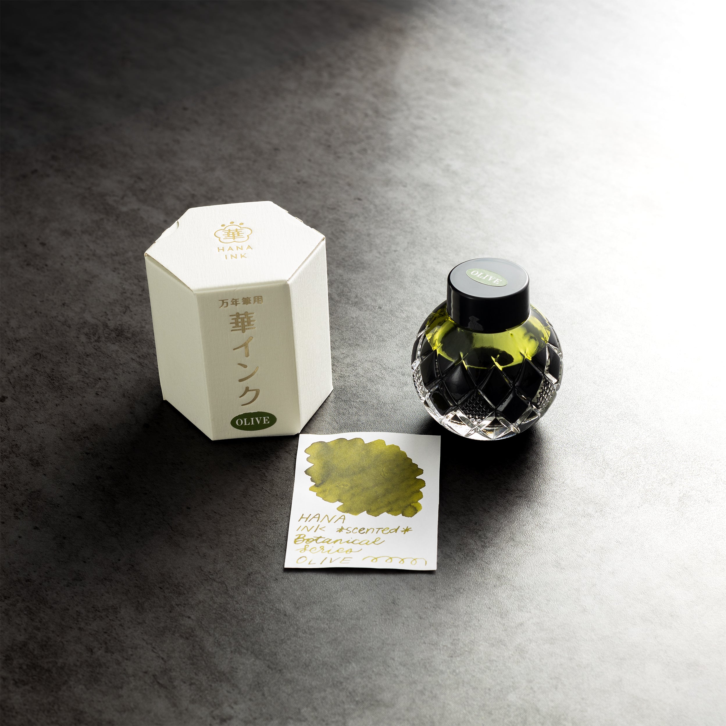 Mitasanshodo Botanical Flower Premium Ink Bottle - Olive - 55ml - Pen Boutique Ltd