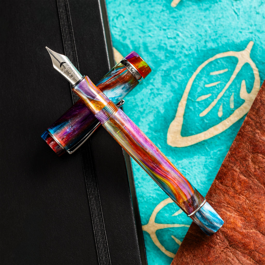 Conklin Duragraph Fountain Pen - Primary Manipulation 3.5 - Chrome Trim (Limited Edition)-Pen Boutique Ltd