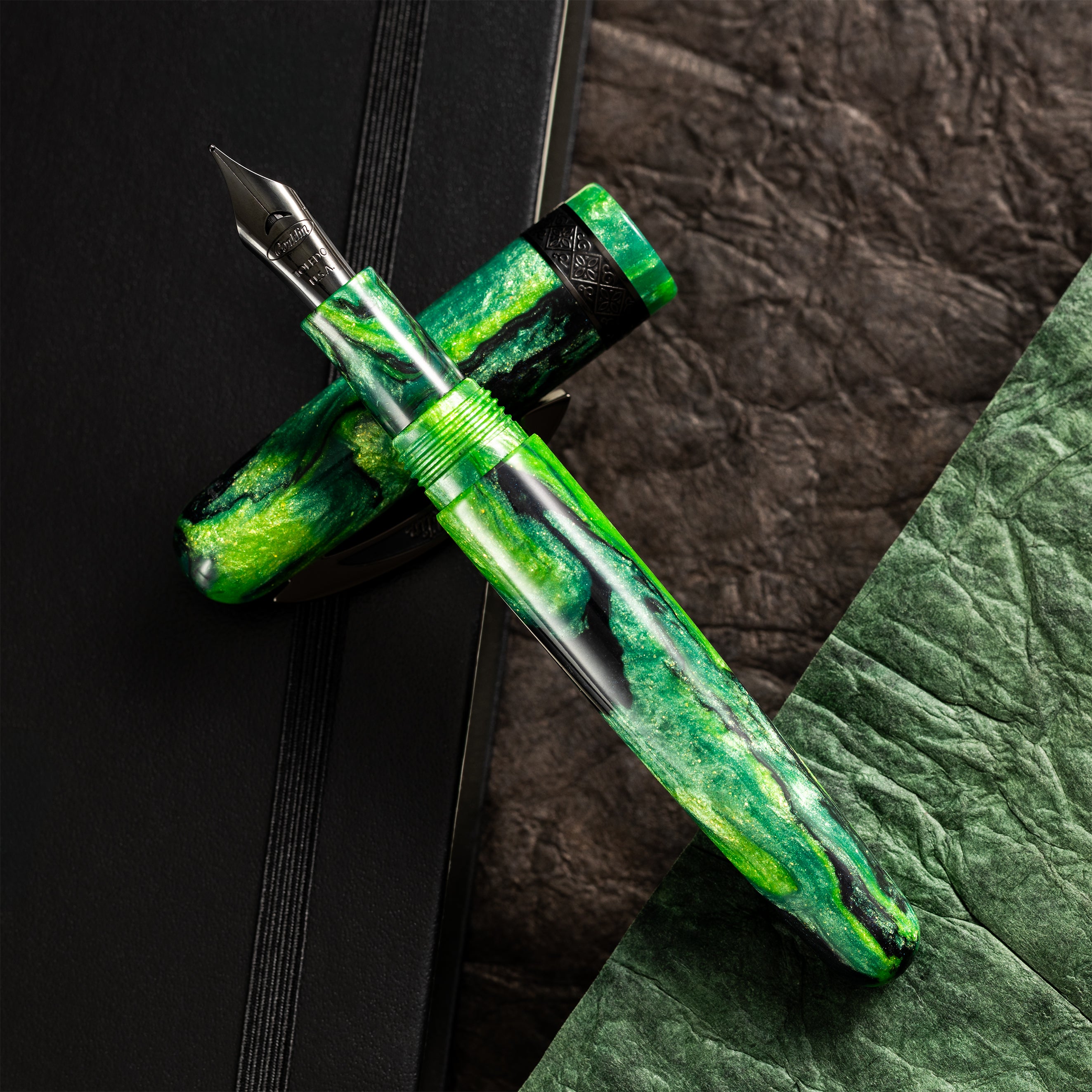 Conklin 1898 Fountain Pen - Clover Valley - Gunmetal Trim (Limited Edition)-Pen Boutique Ltd