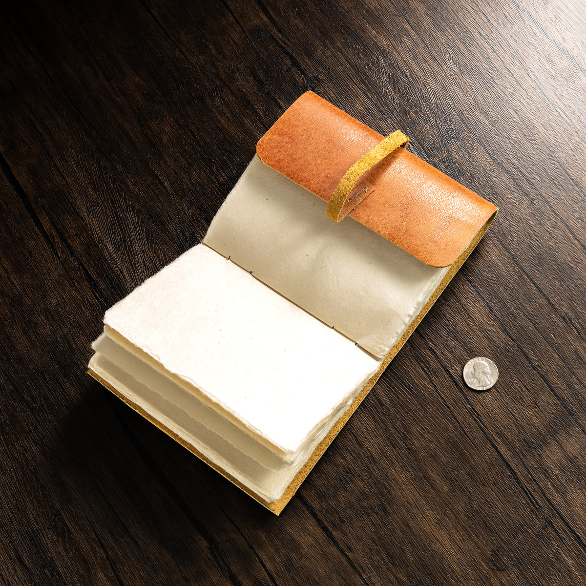 Monk Paper Buffalo Leather Tan Lokta Journal - Medium - Pen Boutique Ltd