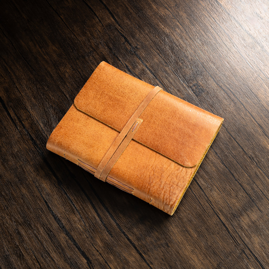 Monk Paper Buffalo Leather Tan Lokta Large Journal - Pen Boutique Ltd