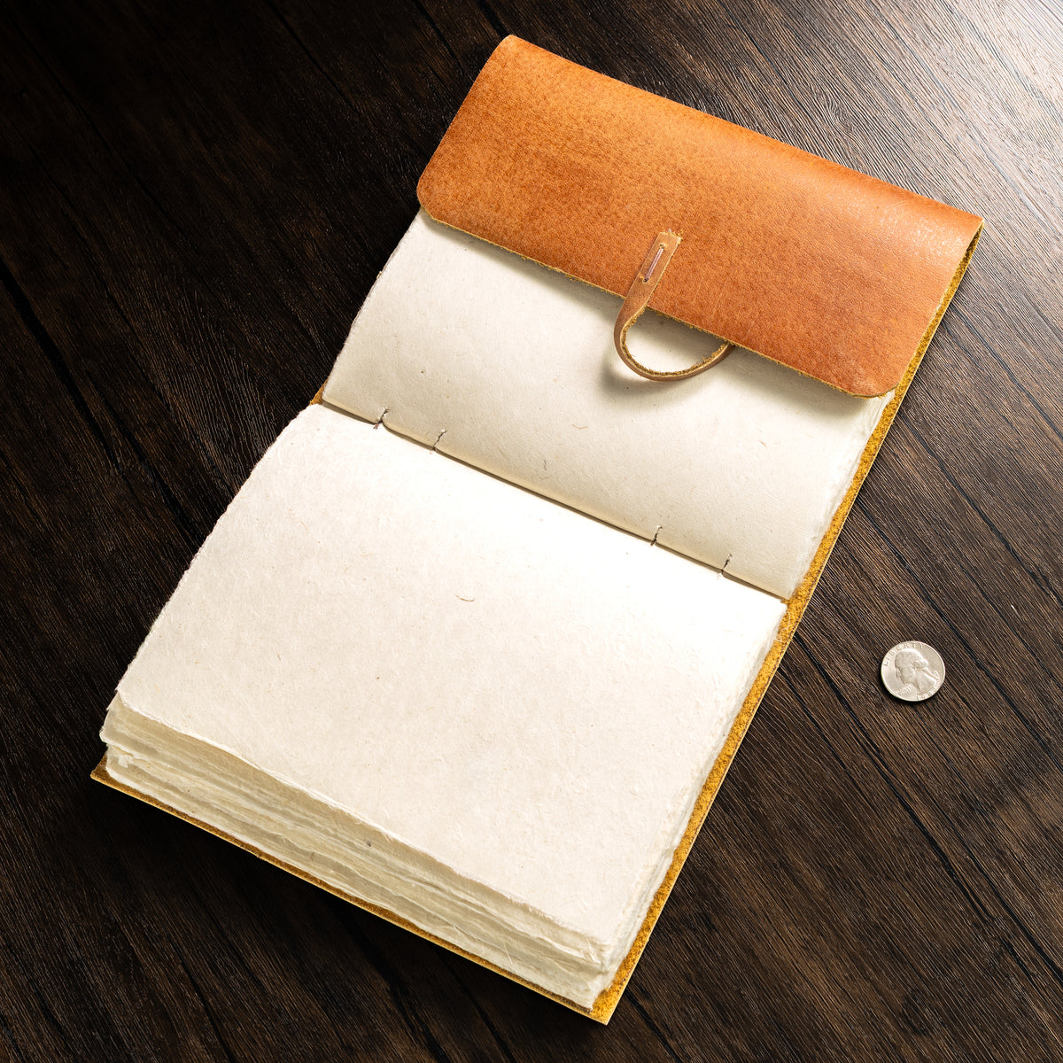 Monk Paper Buffalo Leather Tan Lokta Large Journal - Pen Boutique Ltd
