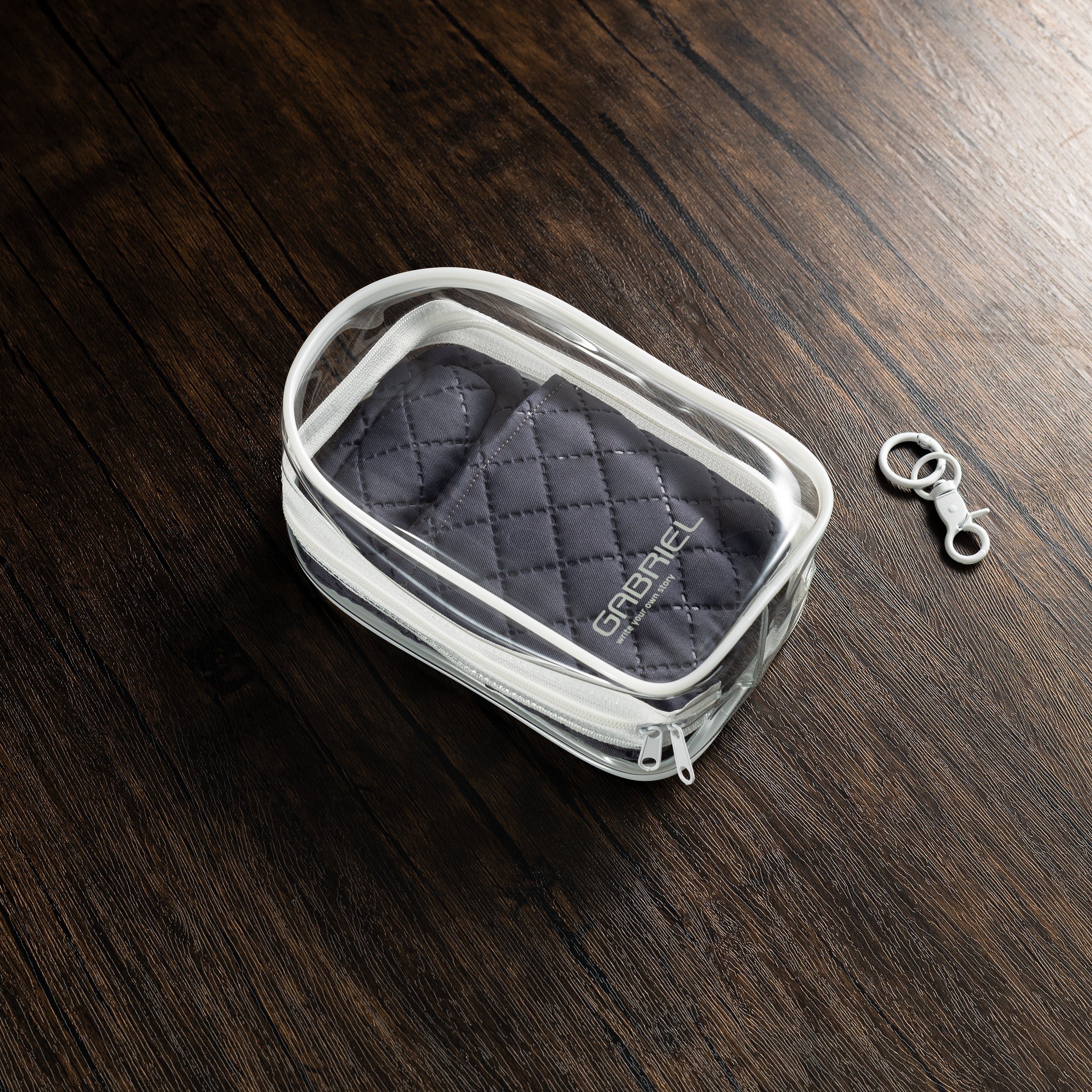 PBL Pen Pouch, Pillow & Clear Collectible Carry Bag with Notebook Insert – Grey-Pen Boutique Ltd