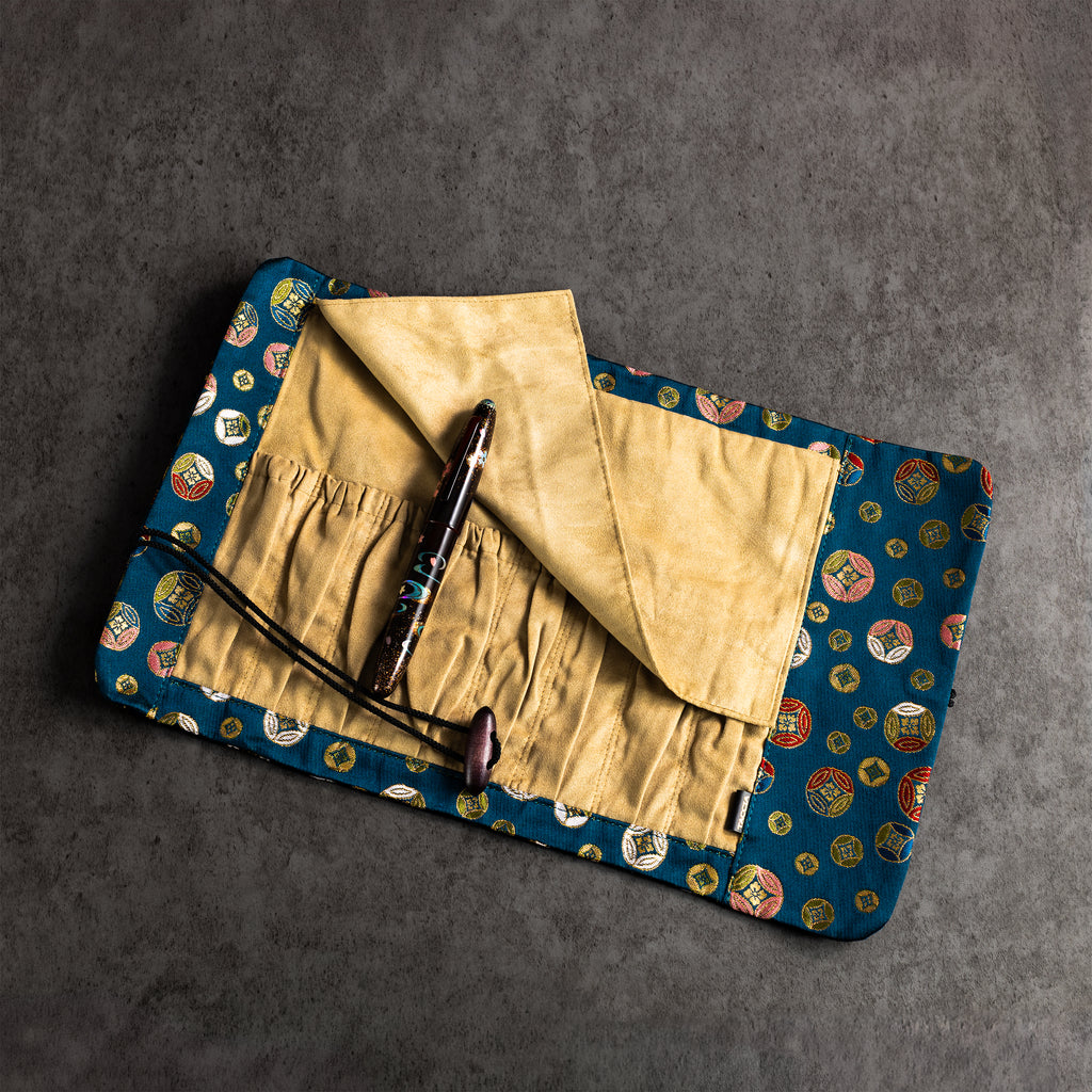 Taccia Kimono Pen Roll - Mosaic 2 - 8 Slot - Large-Pen Boutique Ltd