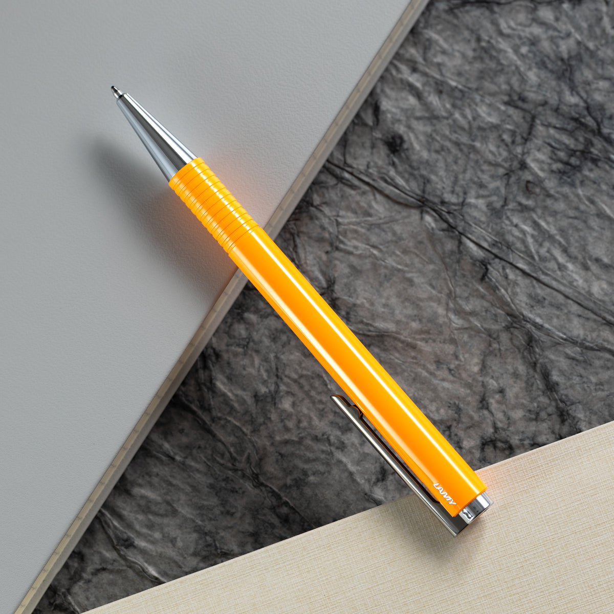 Lamy Logo M+ Ballpoint Pen - Neon Orange - Special Edition - Pen Boutique Ltd