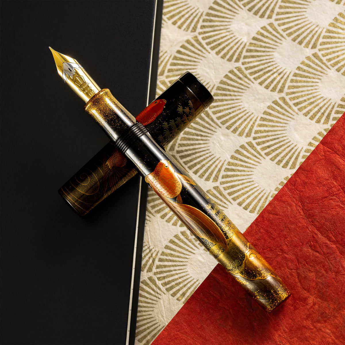 Namiki Emperor Goldfish Fountain Pen – Japanese Maki-e Luxury Masterpiece - Pen Boutique Ltd