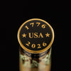 David Oscarson America The Beautiful Fountain Pen - Sapphire - Gold Trim (Limited Edition)-Pen Boutique Ltd