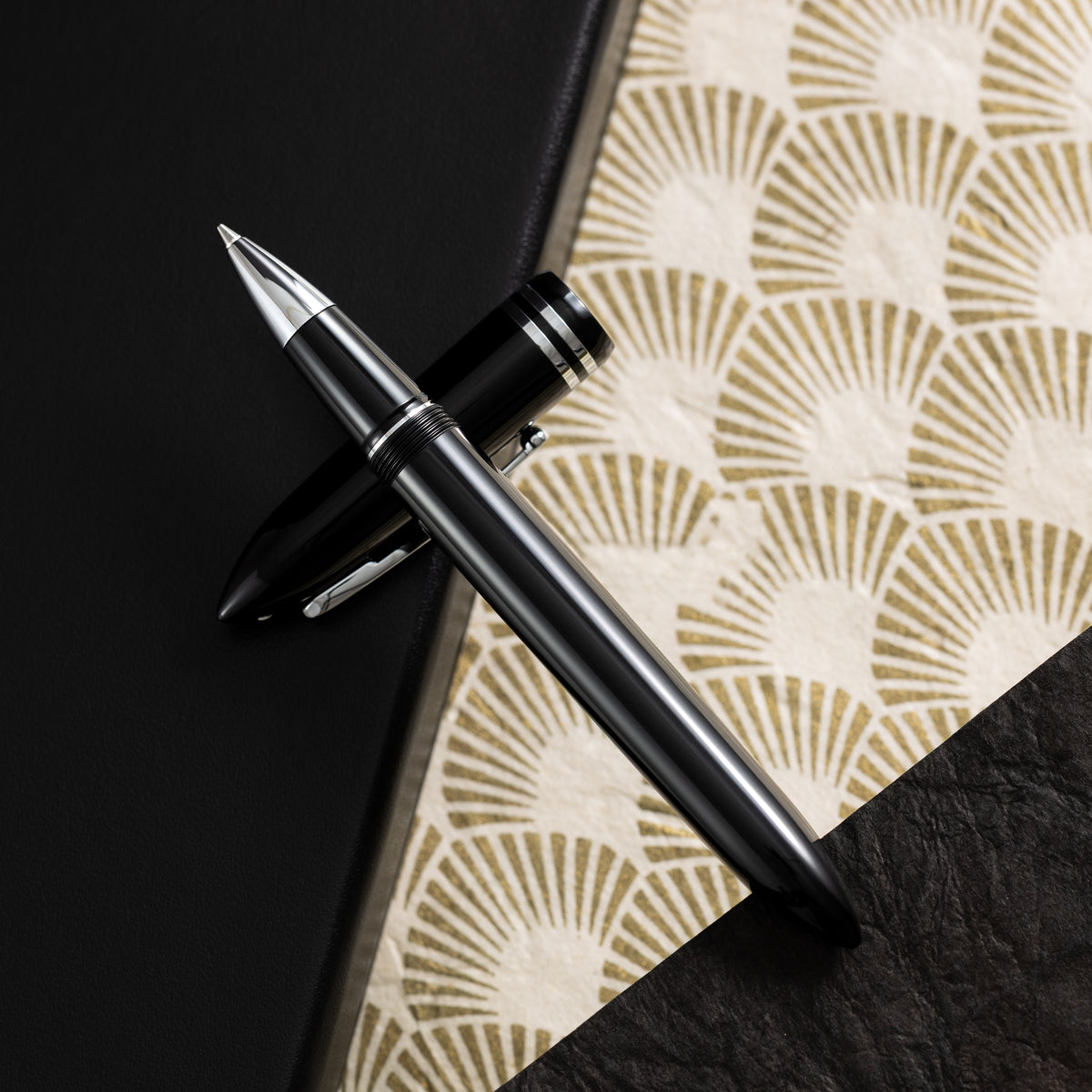 Sheaffer Balance III E892 Rollerball Pen - Glossy Black - Chrome Trim - Pen Boutique Ltd