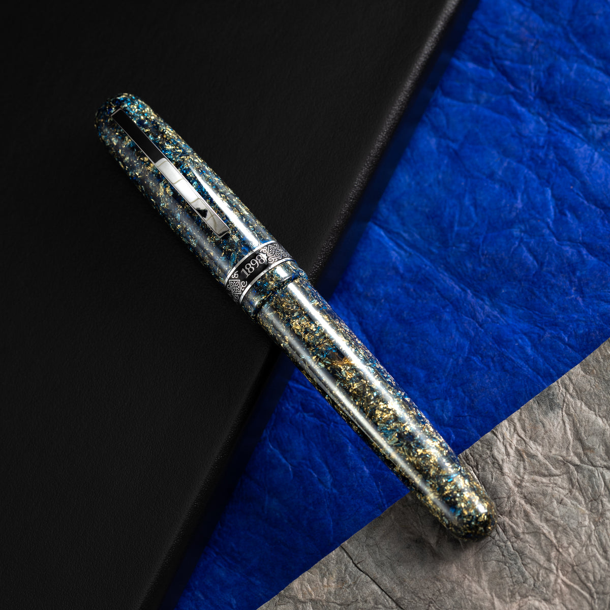 Conklin 1898 Collection Rollerball Pen - Solaris Blue - Chrome Trim (Limited Edition) - Pen Boutique Ltd