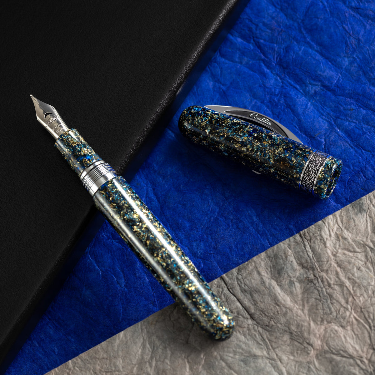 Conklin 1898 Collection Fountain Pen - Solaris Blue - Chrome Trim (Limited Edition) - Pen Boutique Ltd