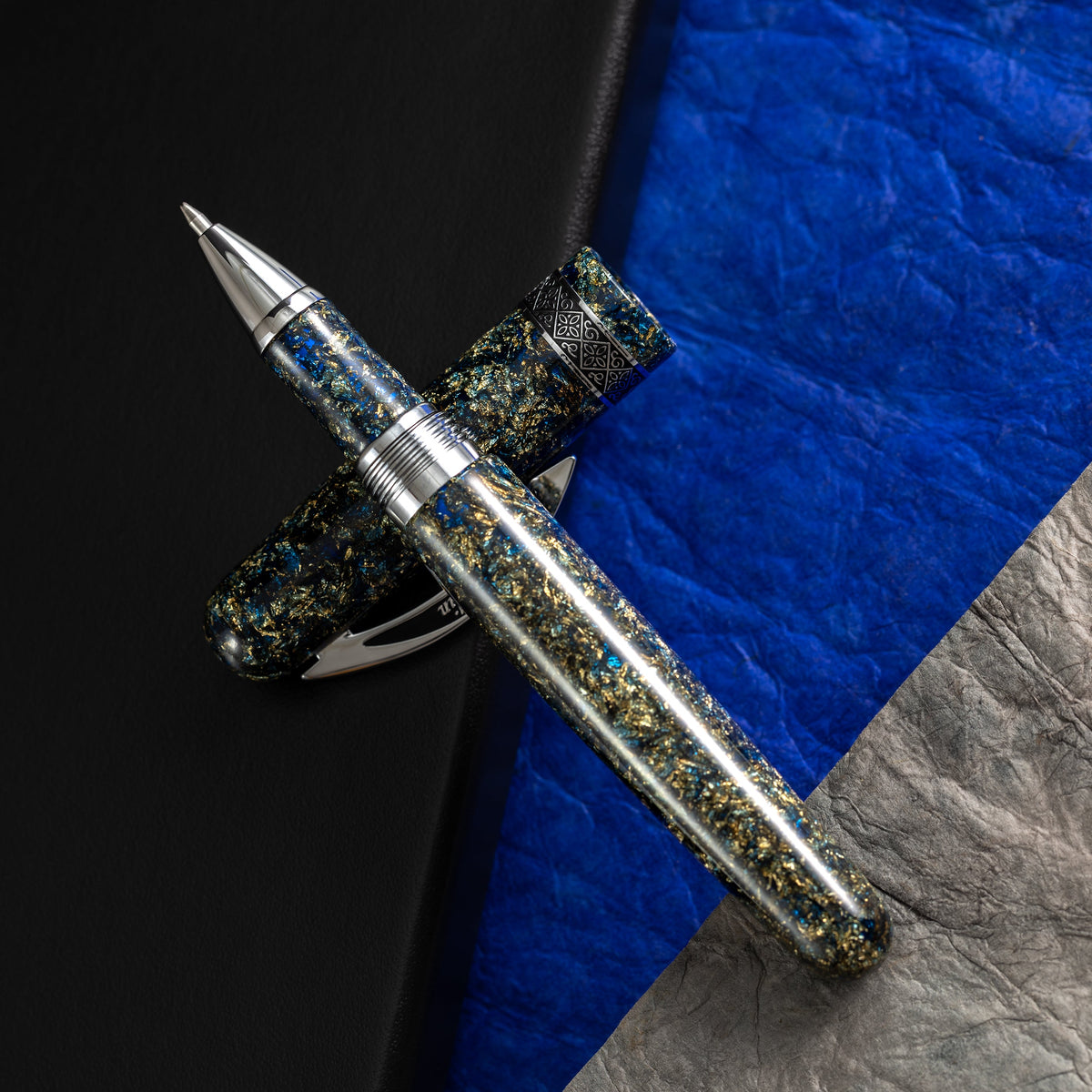 Conklin 1898 Collection Rollerball Pen - Solaris Blue - Chrome Trim (Limited Edition) - Pen Boutique Ltd