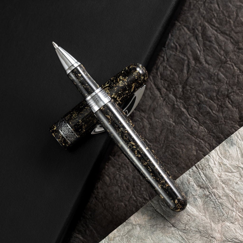Conklin 1898 Collection Rollerball Pen - Solaris Black - Chrome Trim (Limited Edition) - Pen Boutique Ltd