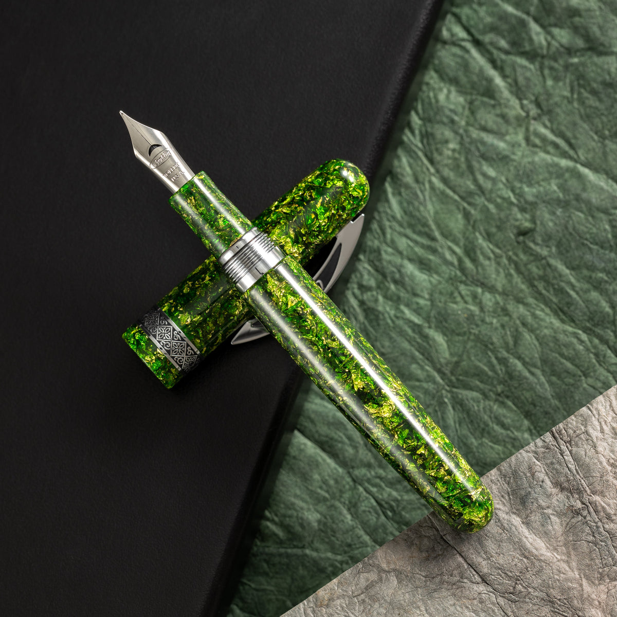 Conklin 1898 Collection Fountain Pen - Solaris Green - Chrome Trim (Limited Edition) - Pen Boutique Ltd