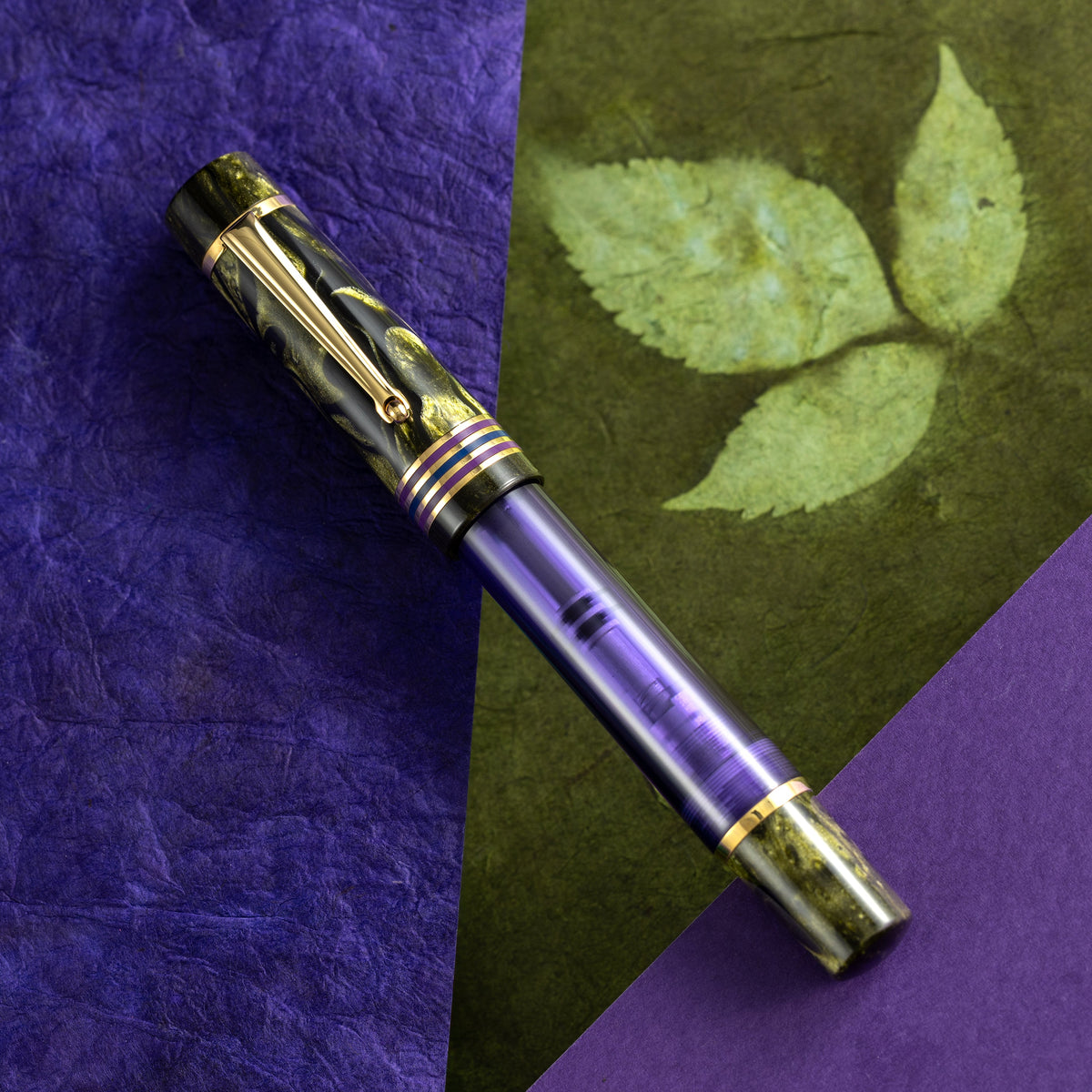 Delta Limited Edition Fountain Pen - Four Rings Misteria - 14K Gold - Pen Boutique Ltd