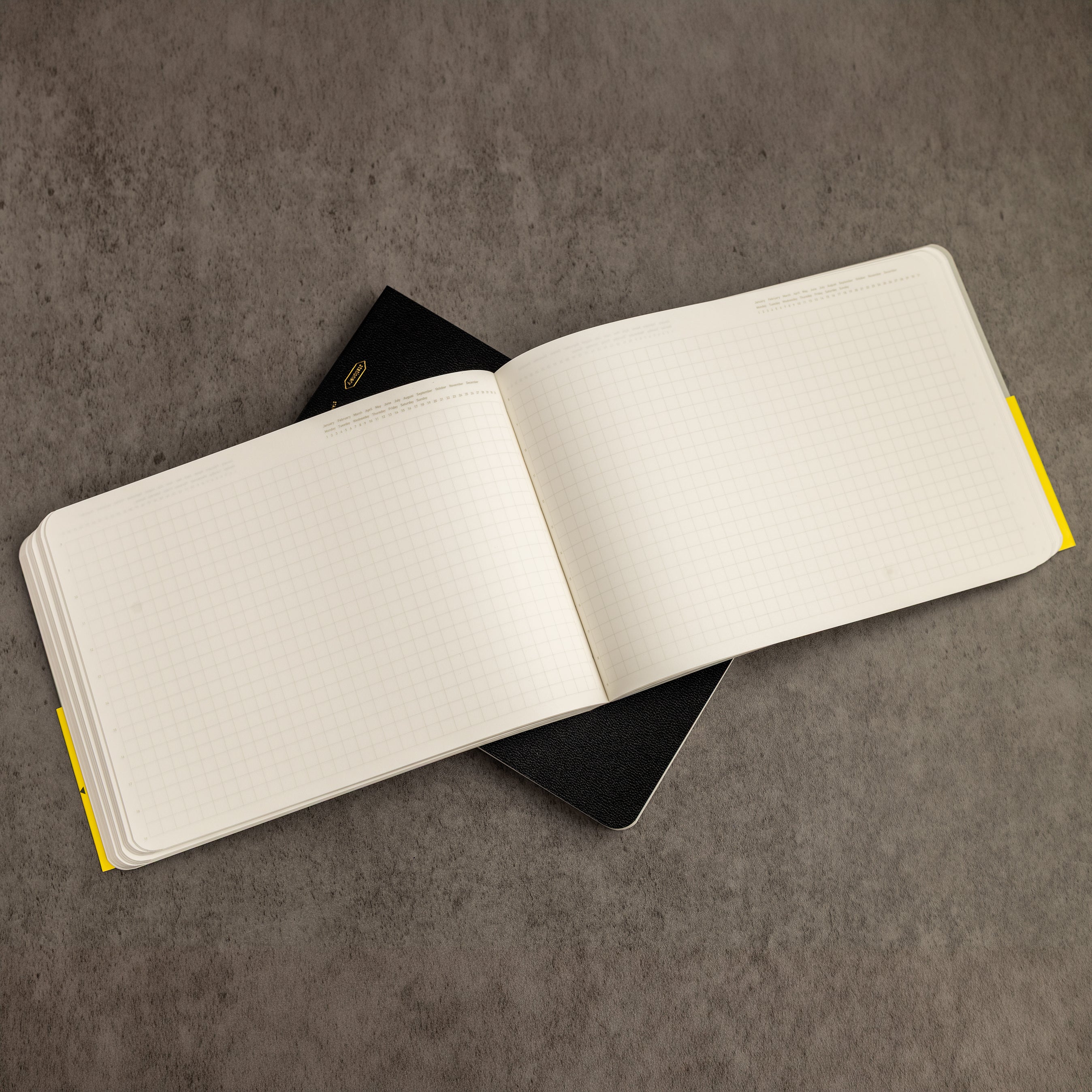 Stalogy 365Days Notebook - Black - Grid - Landscape B6 - Pen Boutique Ltd
